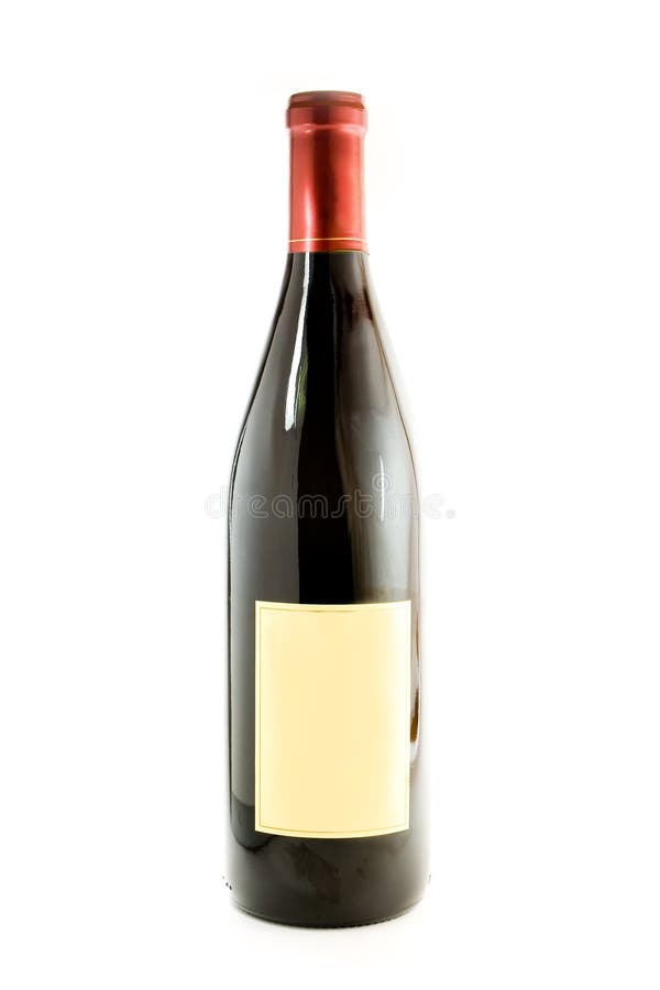 Red wine bottle stock photo. Image of clear, frontal, bottle 6737662
