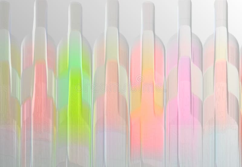 Wine bottle abstract