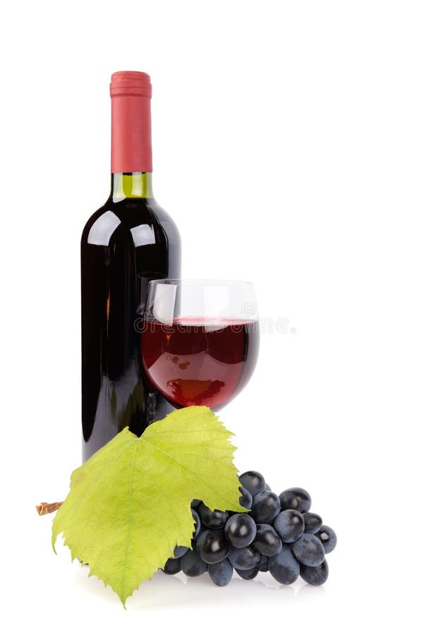 Wine Bottle, Glass and Grapes Stock Image Image of drink, healthy