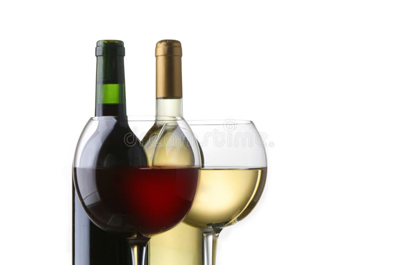 Wine bottles and glasses stock image. Image of large 13718247