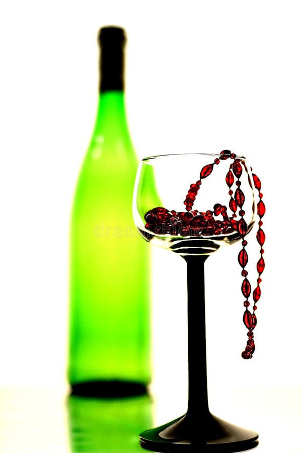 Wine Bottle & Glasses Abstract Stock Image Image of blue, beverage