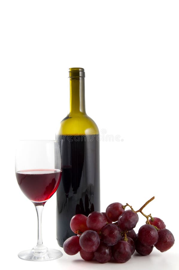 Wine Bottle, Grapes and Glass Stock Photo Image of refreshment