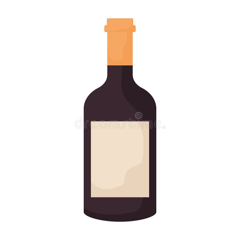 Wine bottle illustration stock vector. Illustration of liqueur 246563324