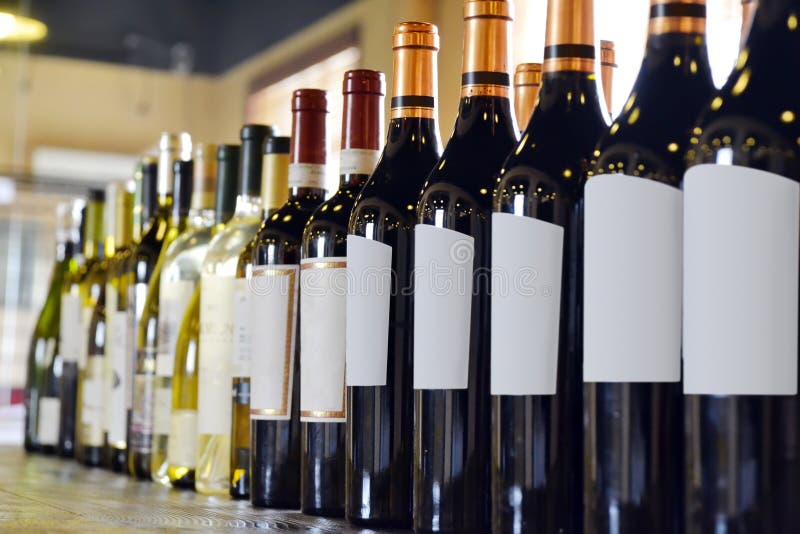 Wine Bottles stock image. Image of cuisine, beverage 12554995