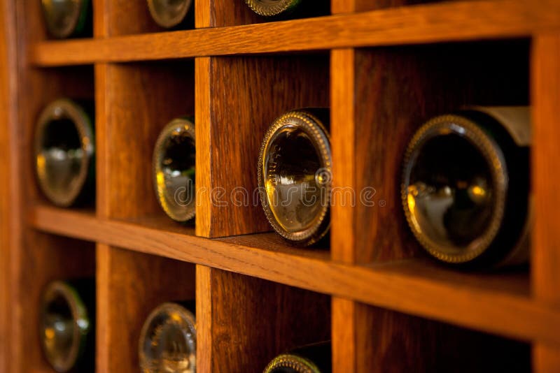 Wine Bottles rack stock images Wine Bottles rack stock images
