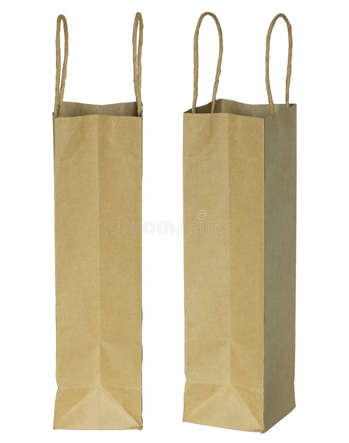 Wine Brown Paper Bag for Bottles Stock Photo Image of holiday, blank 60095786