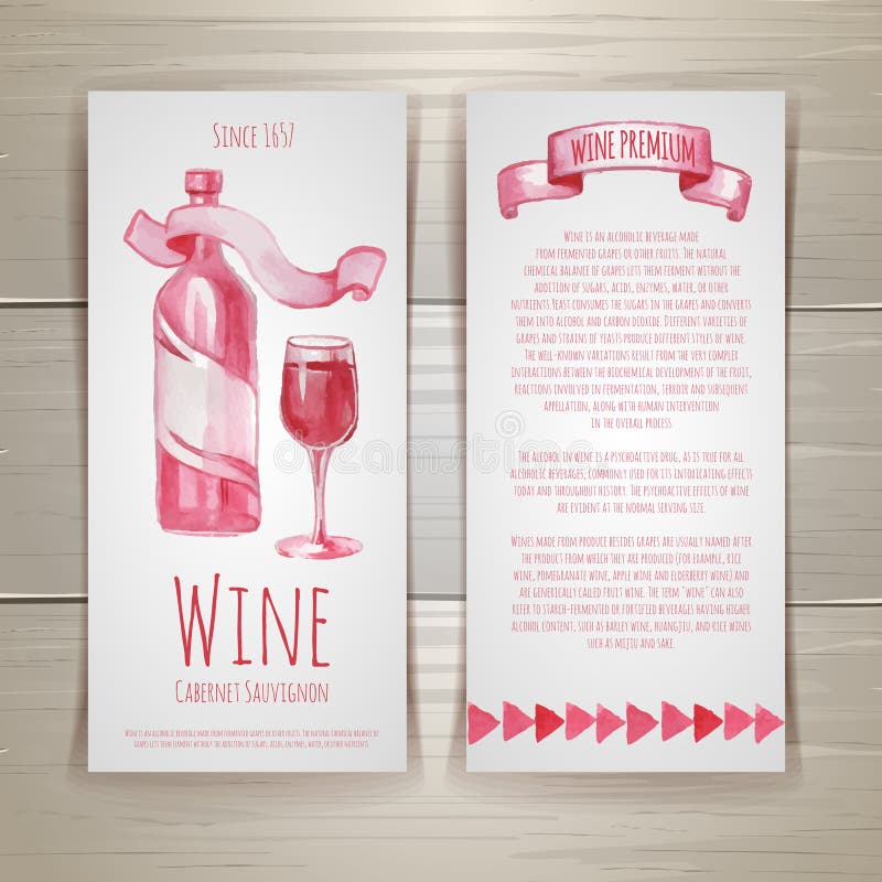 Art Wine Cards and Labels Design. Stock Vector Illustration of labels, design 49166559
