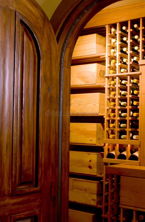 wine cellar Mahogany door