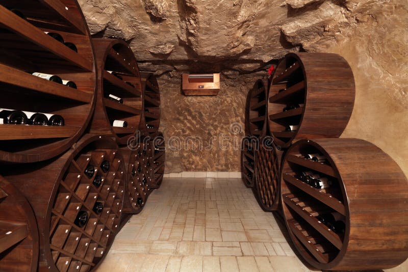 Wine cellar stock image. Image of dark, yellow, sparkling 11932331