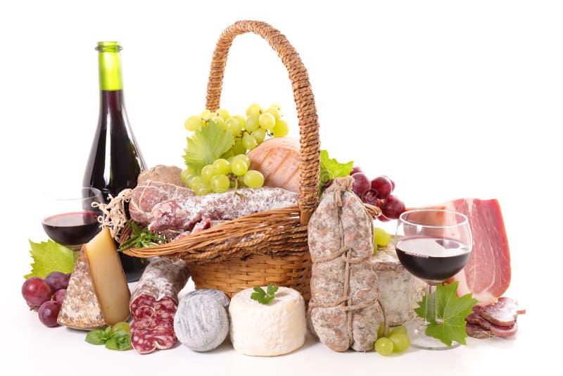 Wine with Salami and Cheese Stock Image Image of assortment, fresh