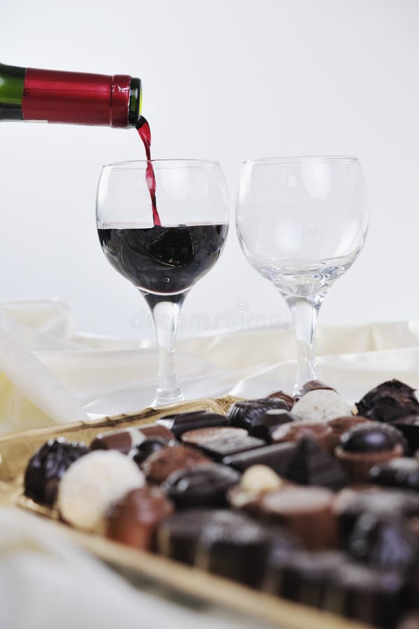 Wine and chocolate