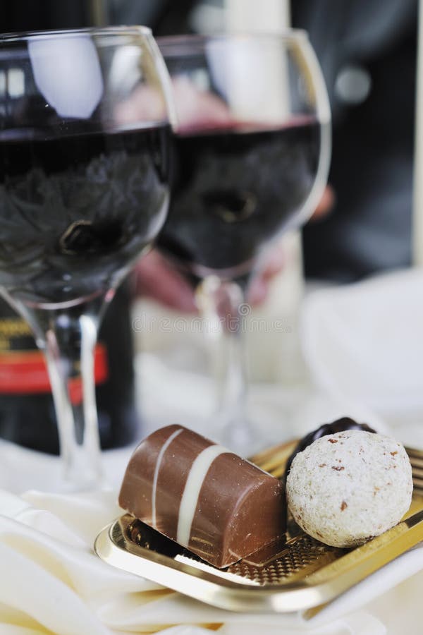 Wine and chocolate