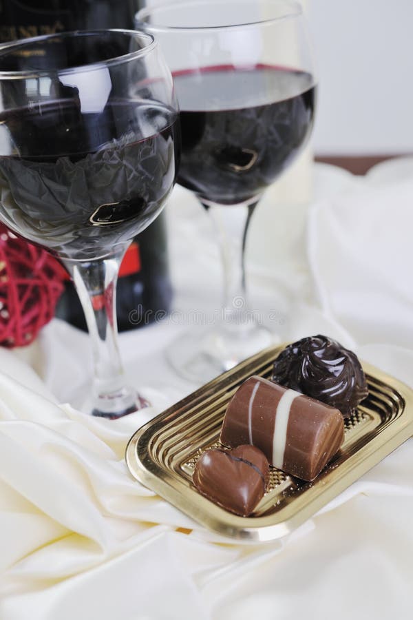 Wine and chocolate