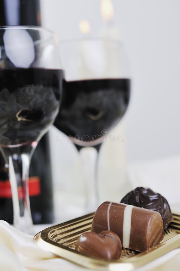 Wine and chocolate