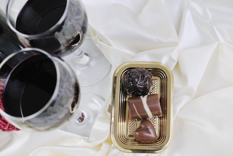 Wine and chocolate