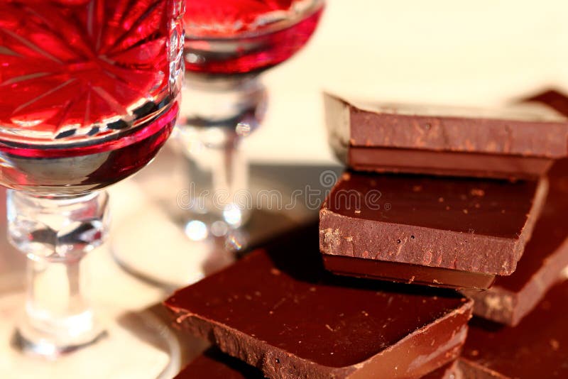Wine and chocolate stock image. Image of gourmet, drink 16768055