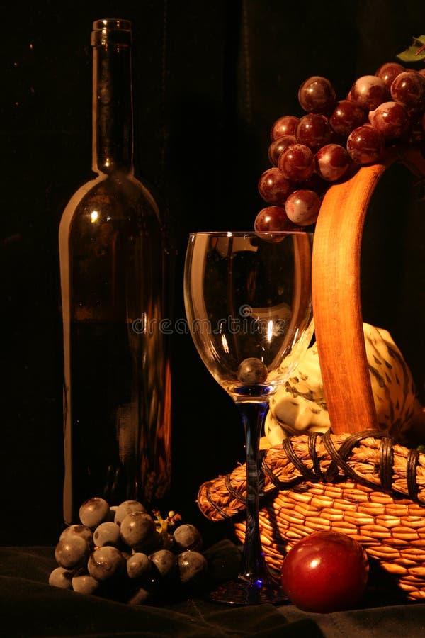 Wine composition with fruit and vegetables. Fruit scene stock images, royalty-free photos and pictures