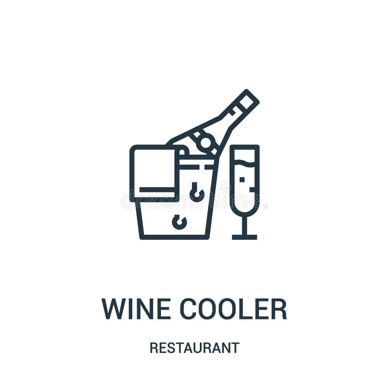 Wine Cooler Icon Vector from Restaurant Collection. Thin Line Wine