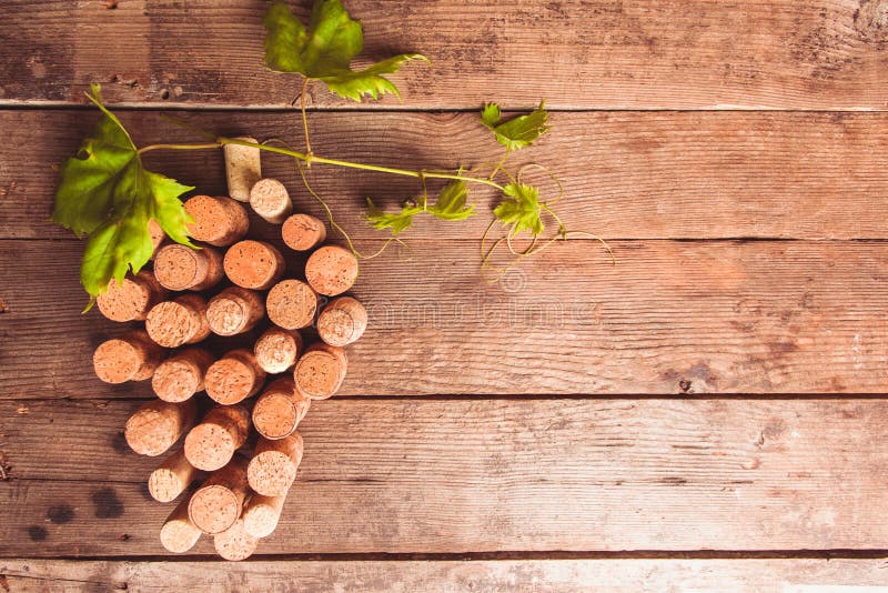 Wine corks on table stock image. Image of beverage, grape 47550769