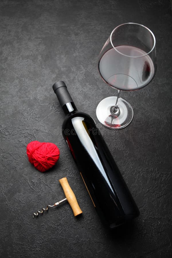 Wine Decor for Valentine`s Day, natural red wine stock photos Wine Decor for Valentine`s Day, natural red wine stock photos