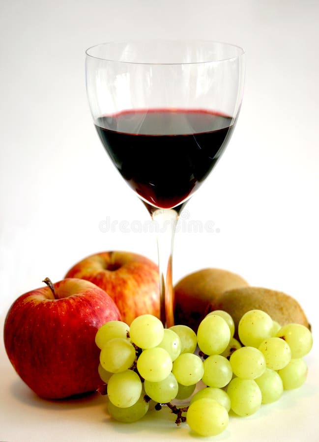 Wine and fruit stock image. Image of grapes, apples, isolated 149667