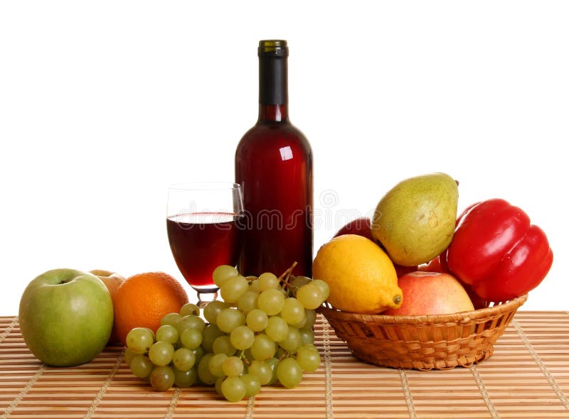 Wine and fruit