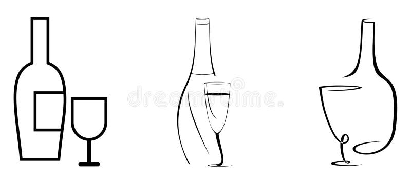 wine för flaskexponeringsglas stock illustrationer wine för flaskexponeringsglas stock illustrationer