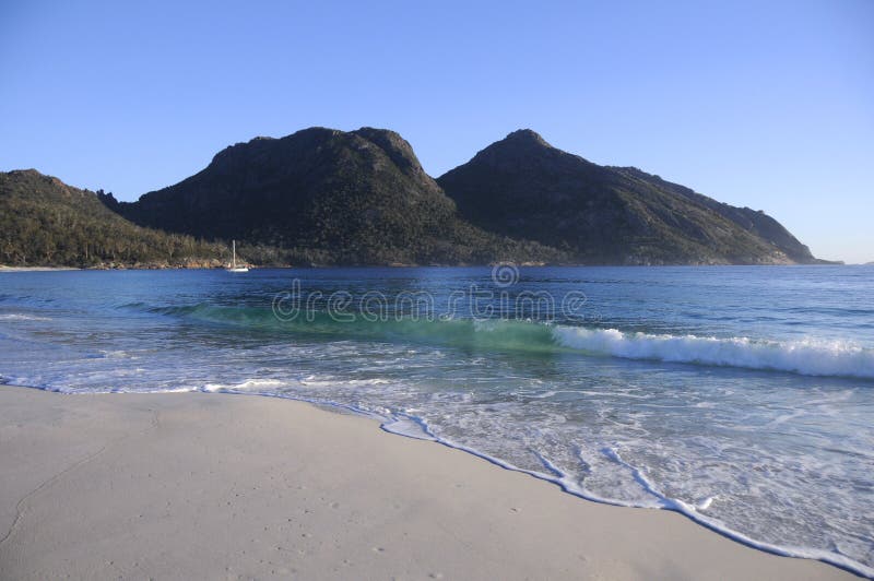 The famed Wine Glass Bay of Tasmania, Australia. The famed Wine Glass Bay of Tasmania, Australia