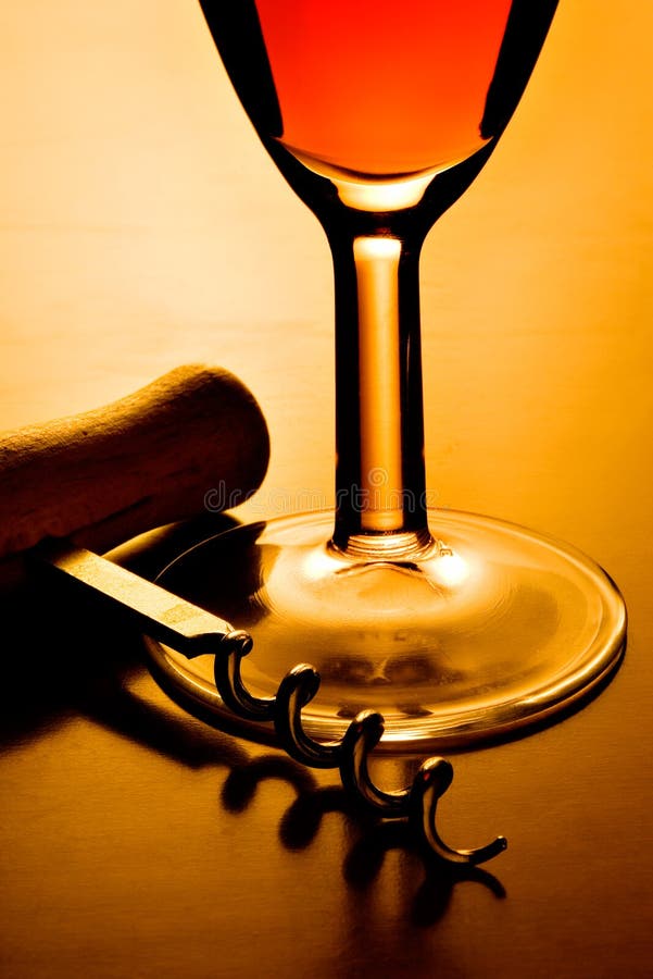 Wine glass and corkscrew stock image. Image of booze, celebrate 2094413