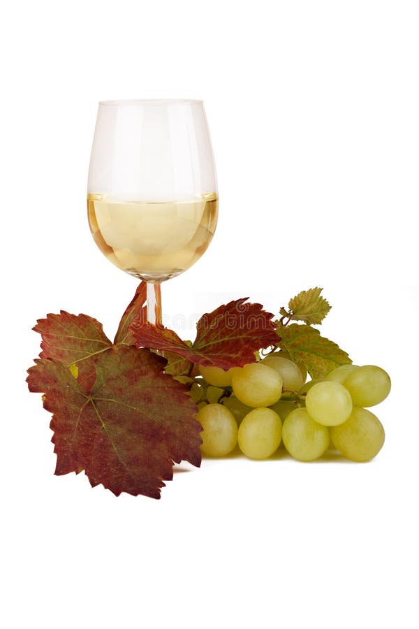 Wine, glass and grapes stock photo. Image of dine, white 16236948