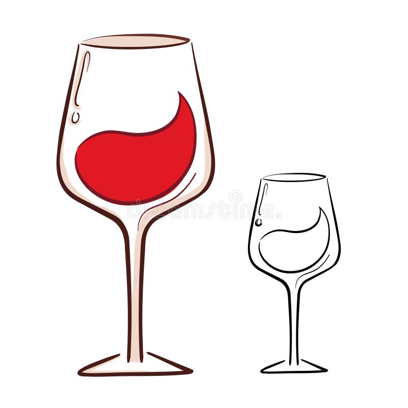 Wine glass illustration stock vector. Illustration of silhouette 35855914