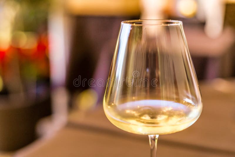 Wine Glass on Restaurant Table Stock Photo Image of restaurant