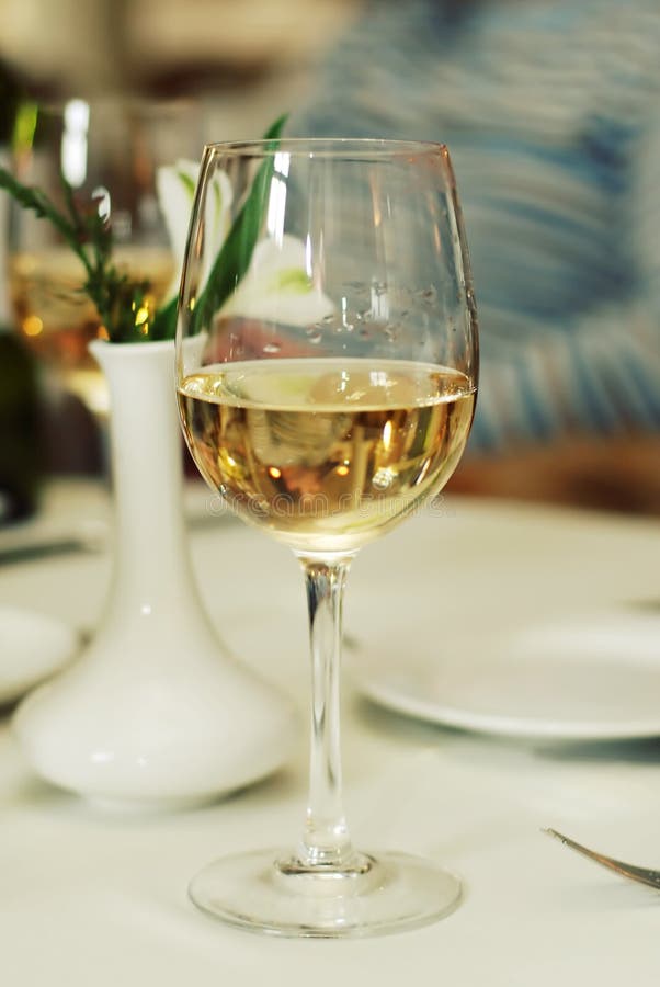Wine Glass in Table Restaurant Stock Image Image of drink, restaurant