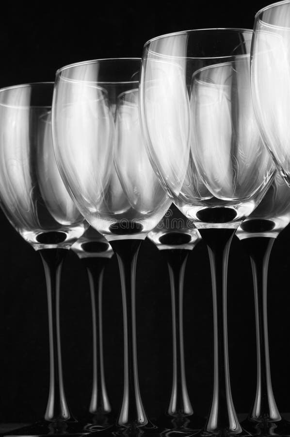 Trio in black and white stock photo. Image of colours, glass 196420