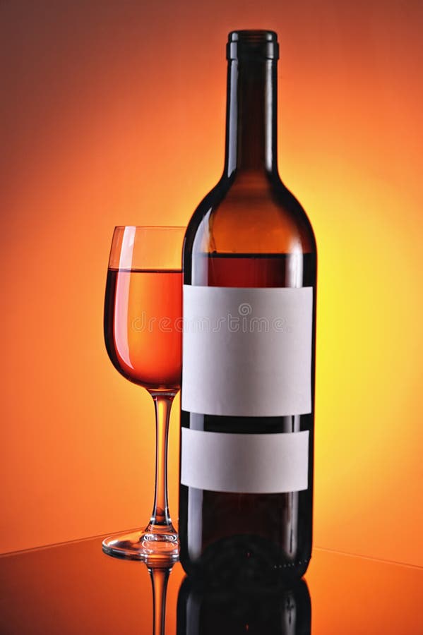 Wine in Glasses and a Bottle Stock Image Image of liquid, concept