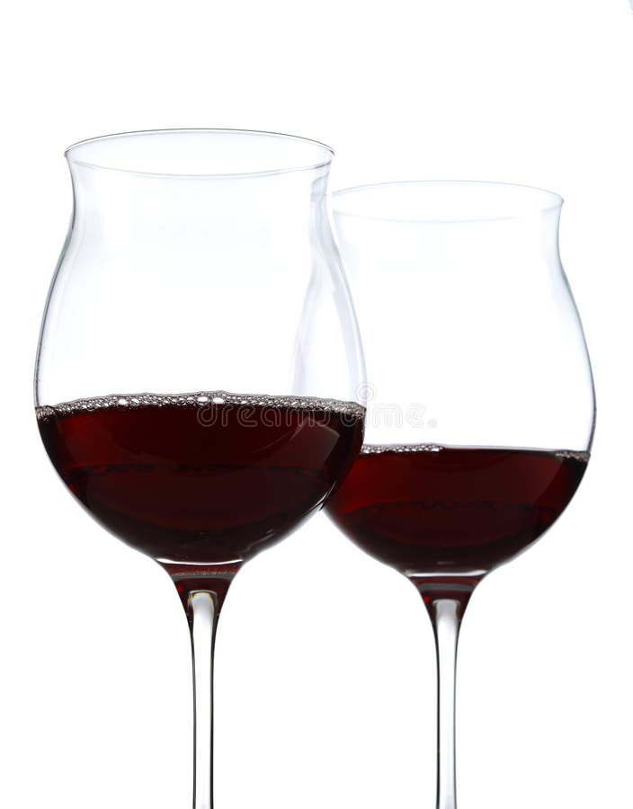 Wine Glasses Half Full With Clipping Path Stock Image Image of wine, romance 17499077