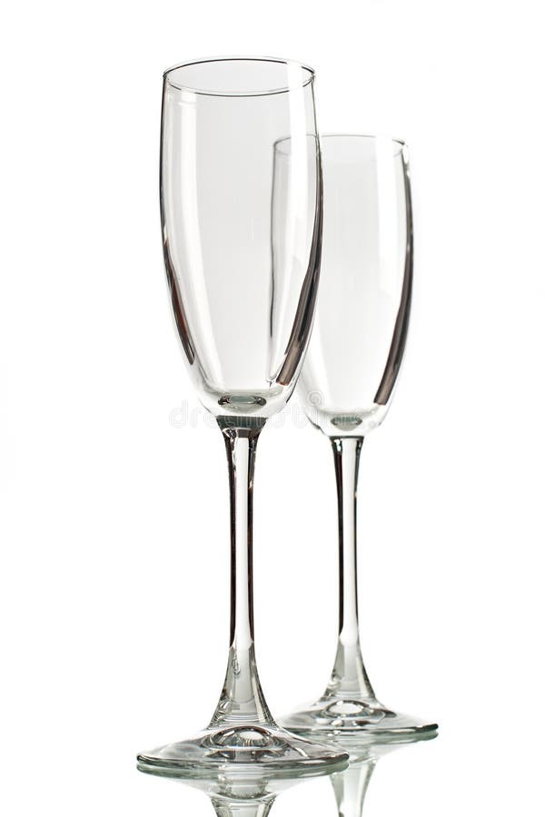 Wine Glasses Isolated on White Stock Image Image of single, celebration 17002473