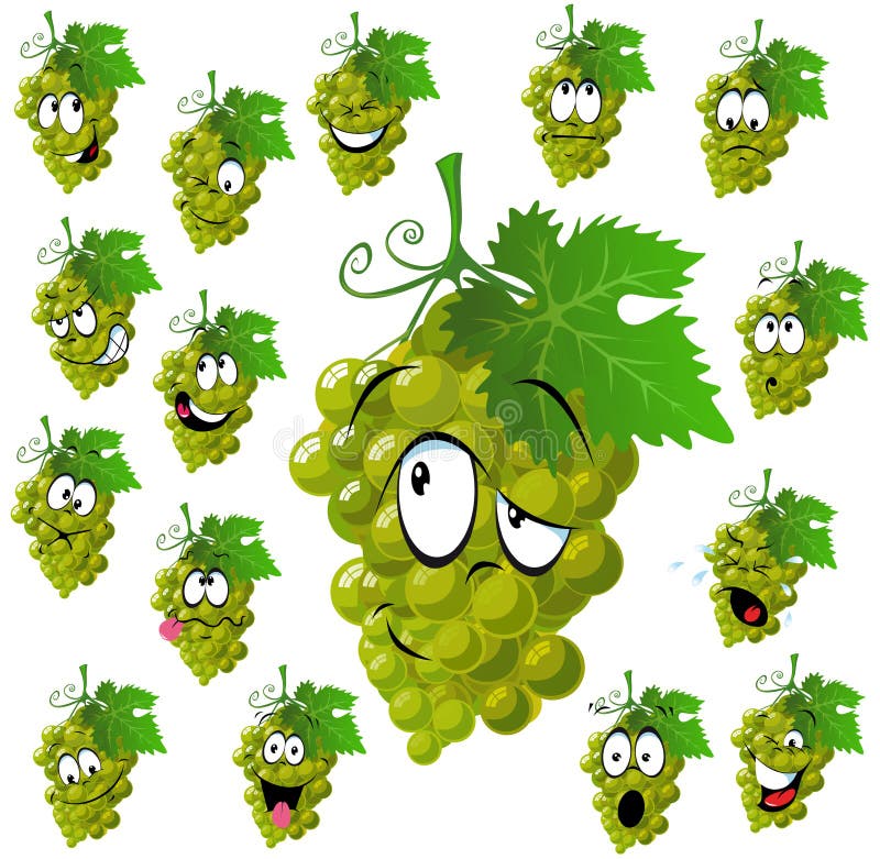 Wine grape cartoon stock vector. Illustration of grape 21119514