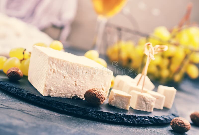 Wine,grape and cheese stock image. Image of food, alcohol 105442895