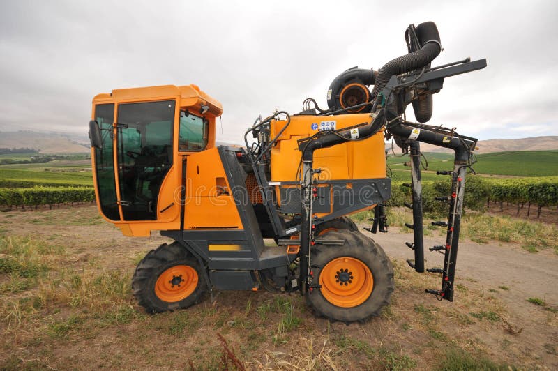Wine Grape Vine Sprayer Equipment in a Field Stock Image Image of