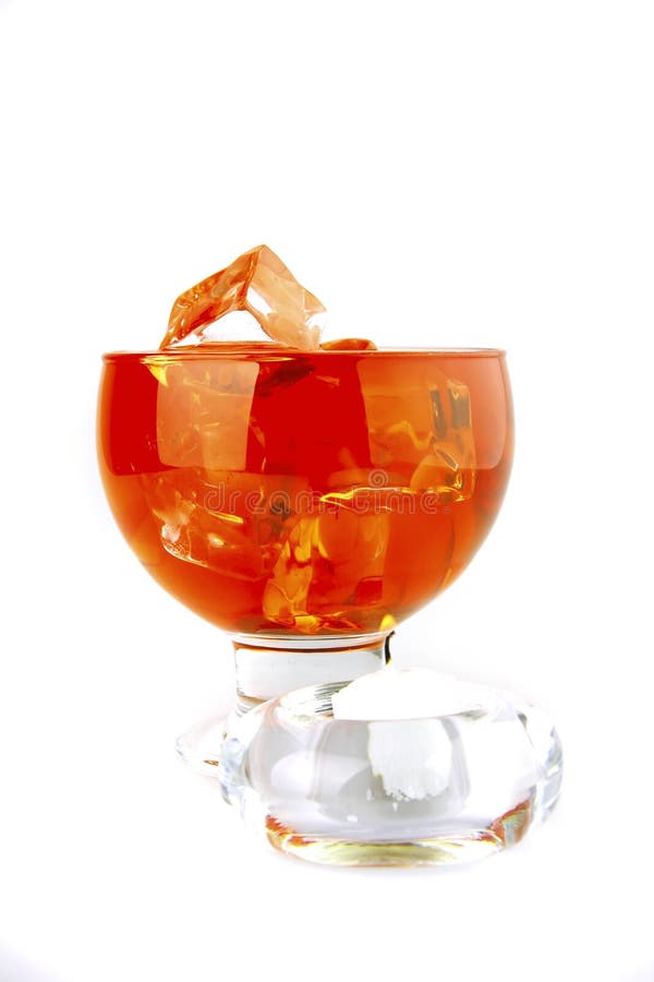 Wine and ice cubes stock image. Image of glass, anniversary 14351755