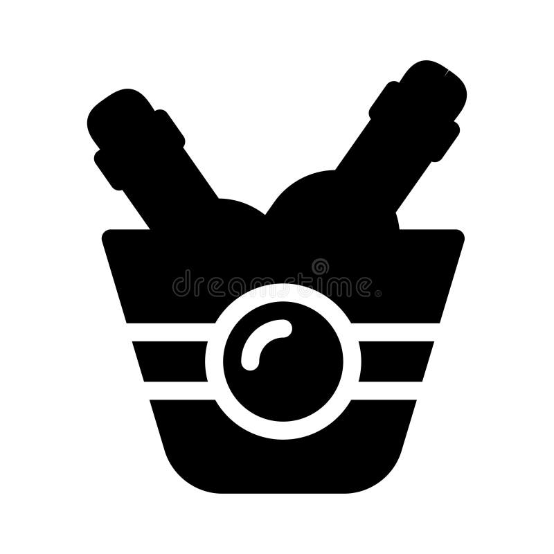 Wine glyph flat vector icon royalty free illustration