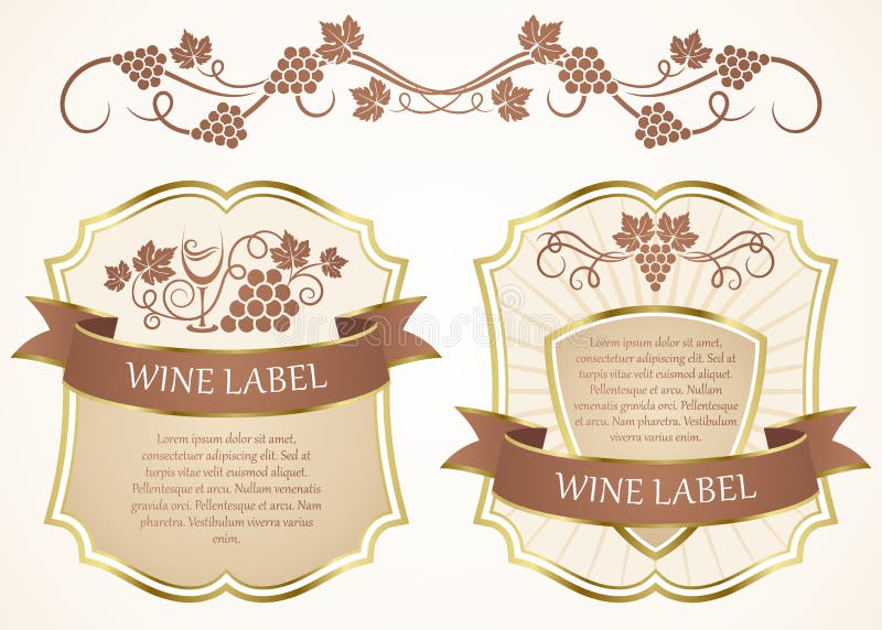 Wine label vector illustration Wine label vector illustration