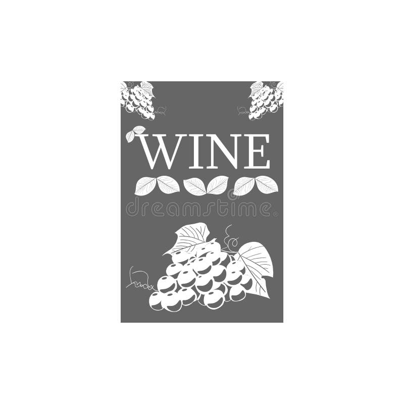 Wine Label Template For Logo, Signage. Vector Illustration Stock Vector