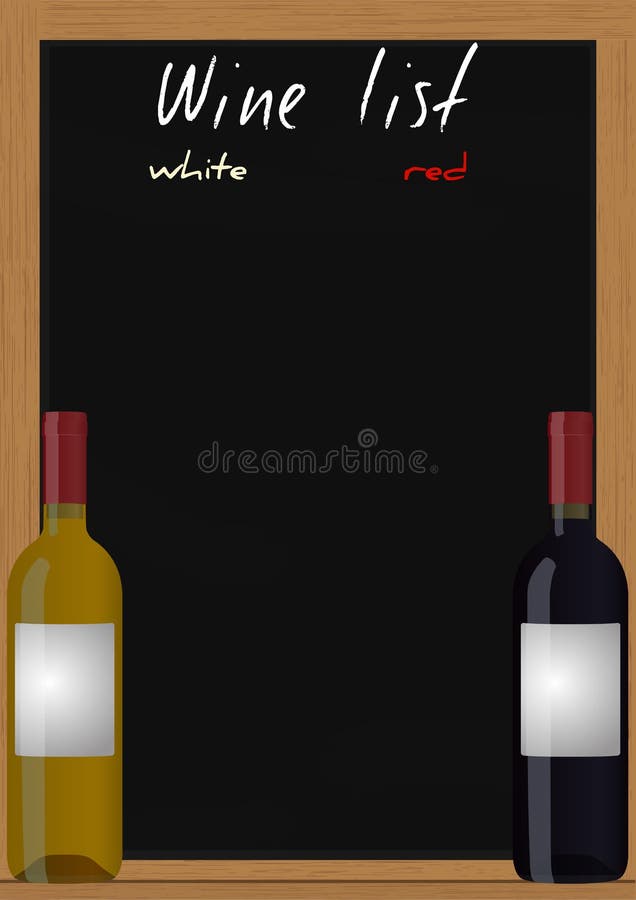 Wine list chalkboard