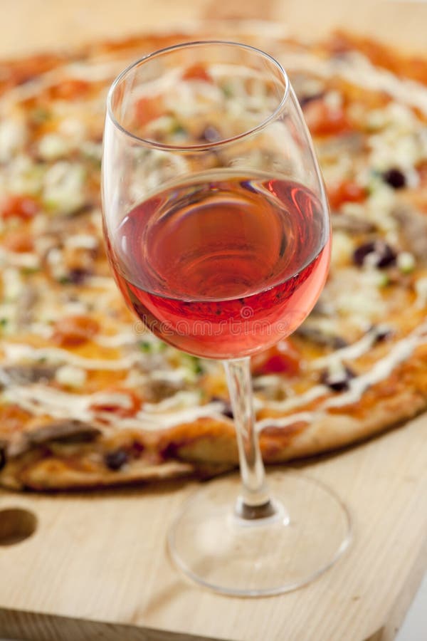 Wine and Pizza stock image Wine and Pizza stock image