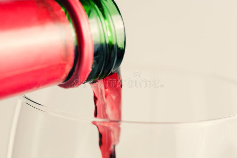 Wine pouring into glass