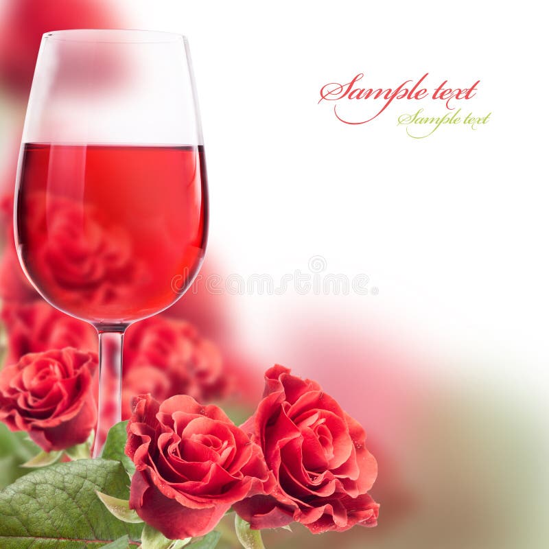 Wine and Roses stock photo. Image of reflection, colorful 1369442