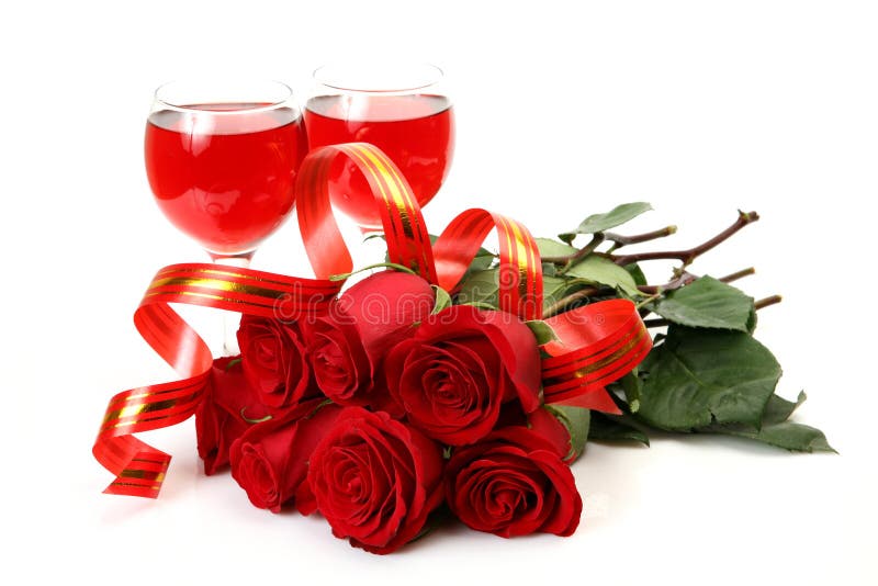 Wine and roses stock image. Image of pleasant, aroma 19182901