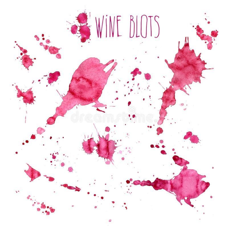 Wine splash and blots concept